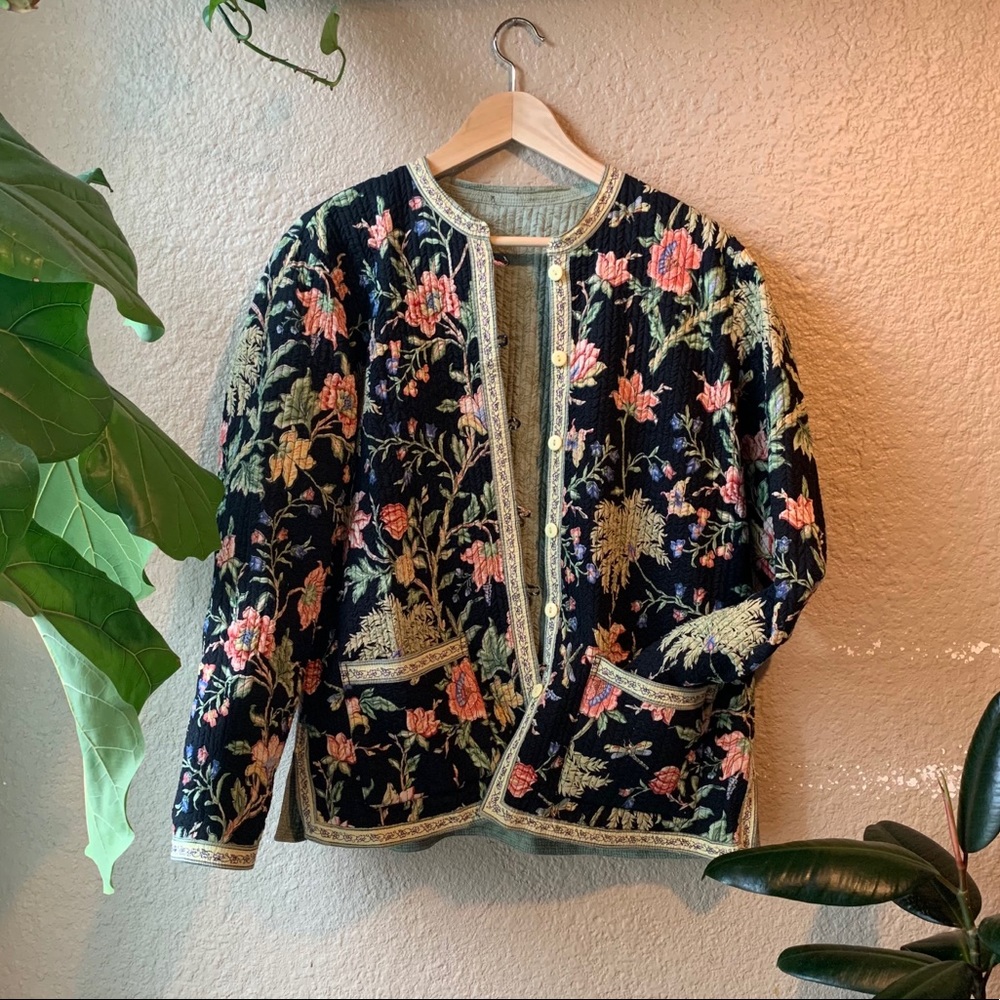 Quilted Reversible Button Down Chore Coat